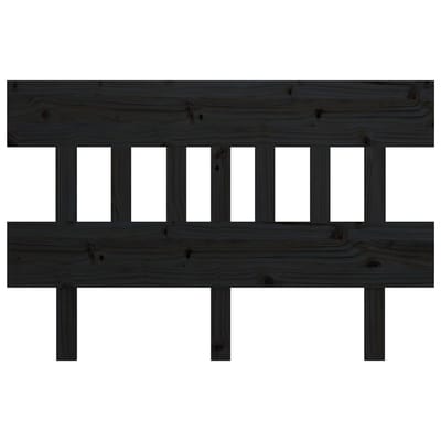 vidaXL - Hoofdbord - 123,5x3x81 - cm - massief - grenenhout - zwart