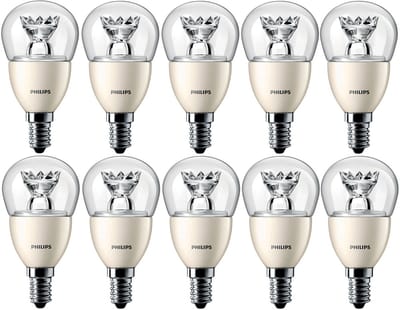 10 stuks | Philips LED Kogellamp 3.4W 250lm 2700K Helder Dimbaar | E14 | Extra Warm Wit | 3.4 watt | 25.000 Branduren