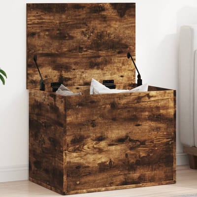 vidaXL - Opbergbox - 60x42x46 - cm - bewerkt - hout - gerookt - eikenkleurig
