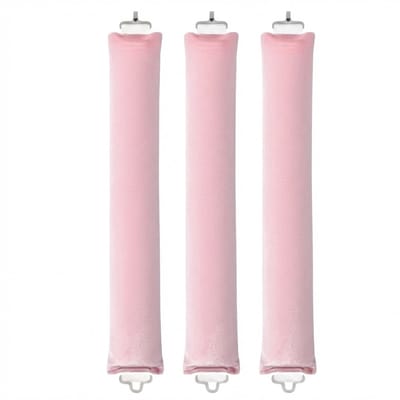 Roze heatless haar krullers set van 3 stuks dames zonder hitte zachte flexibele rollers met interne draad geschikt voor slapen heatless curls en dagelijks gebruik