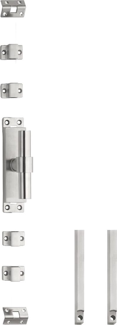 Intersteel Kruk-espagnolet rechts T-recht met stangenset 2x 1245 mm rvs geborsteld