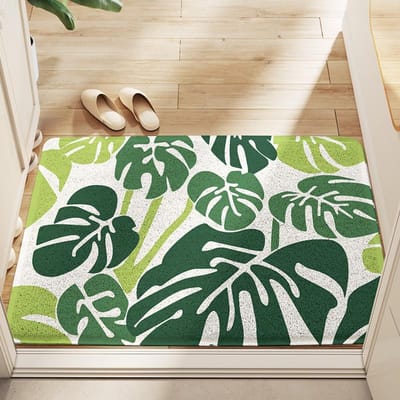 Noordse Vloermat Entree Deur Vuil Zand Stof Verwijdering Draadring Huishouden Ingang Antislip Tapijtmat 60 * 90Cm edge pressing white