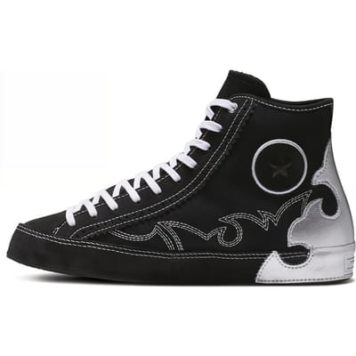 Converse Chuck Taylor All Star Sasha Motif Vague Chaussures Décontractées Hautes en Toile Baskets Femme Bleu Blanc 565002C 39 black