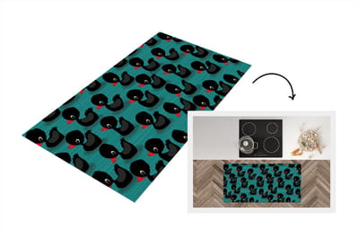 Keukenloper - Loper keuken - Eend - Baby - Patronen - 120x60 cm - Keukenloper vinyl