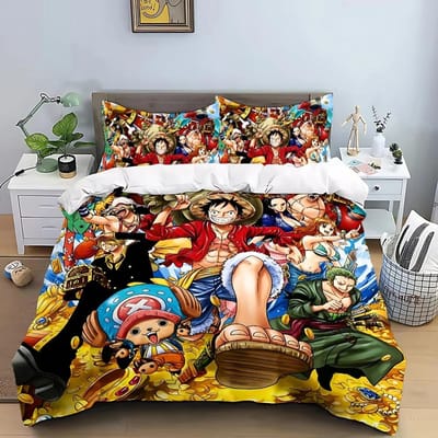 One Piece Beddengoedset Kinderkamer Decoratie Dekbedovertrekset Eenpersoons Tweepersoonsbed Queen Size Dekbedovertrek Kussensloop Jongen Meisje Cadeau 70x133cm