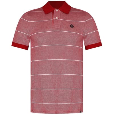 Nike Logo Heren Rood/Wit Poloshirt