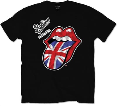 The Rolling Stones - Vintage British Tongue Heren T-shirt - XL - Zwart