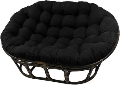 Tuinstoelkussen Extra Dik - Buiten Zitzak - Comfortabel Zitten - Waterdicht Polyester - 170 x 119 cm - Zwart