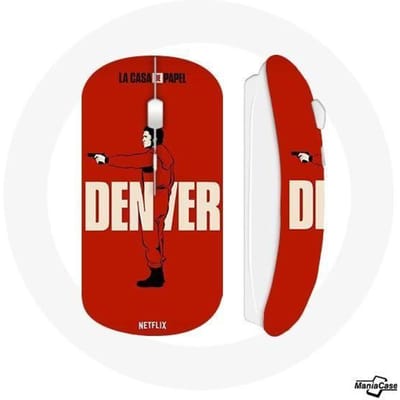 Souris sans fil - Denver - La Casa De Papel - Rouge - Clé USB wifi - Compatible Mac et PC