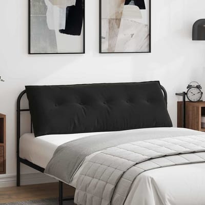 vidaXL - Rugkussen - Zwart - 140 - x - 50 - cm - Corduroy - stof