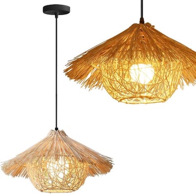 Toolight App1636-1Cp Boho Hanglamp - Beige - 40X40X23Cm