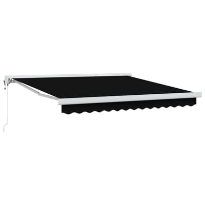 vidaXL - Uitschuifbare - luifel - Zwart - 300 - x - 250 - x - 165 - cm - Stof - en - Metaal