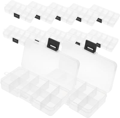 Makeup Organizer Box - Opbergdoos Cosmetica - Bureau Organiseren - Ruimtebesparend Ontwerp - 12 stuks - Zwart