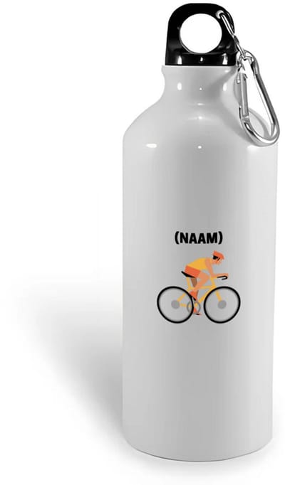 Hacebo® - Wielren met eigen naam waterfles - Wielrennen - Wielrenner - Sport - water fles - 400ML