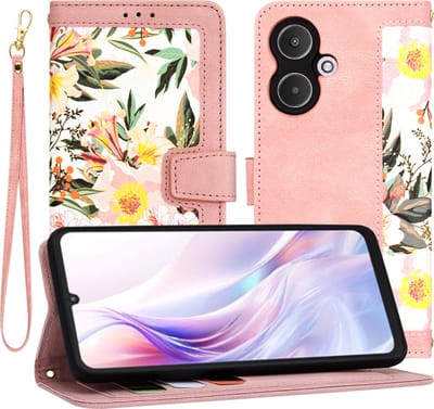 Hoesje geschikt voor Xiaomi Redmi 13C 5G - Techsuit FlipCraft Book Wallet Case met koord - Sweetheart Pink