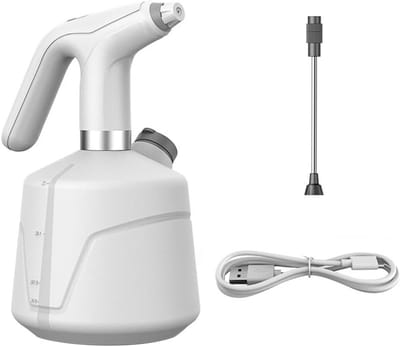 Elektrische Tuinsproeier - Plantenvernevelaar Batterij - Planten Water Geven - Twee Straalmodi - 2 Liter Capaciteit - Wit