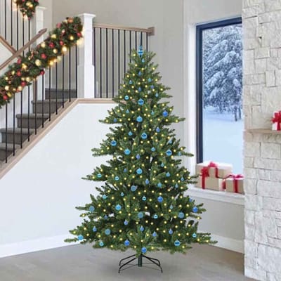 vidaXL - Kunstmatige - Hinged - Kerstboom - Groen - 240 - cm - PVC - en - Staal