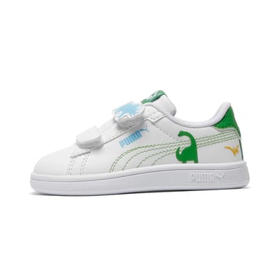 Puma Smash 3.0 Dino V INF jongens sneakers wit