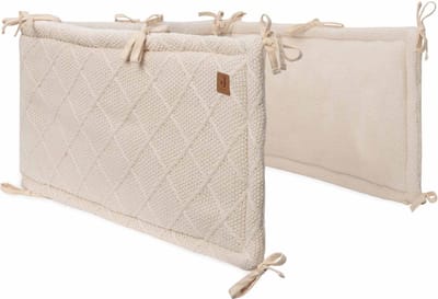 Jollein Boxbumper 180x30cm Check Knit Oatmeal