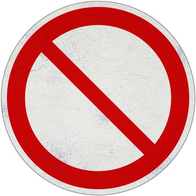 Algemeen verbod verbodsbord - P001 | Sign Again materiaal | 15 cm