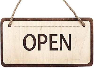 Dubbelzijdig Rustiek Houten Bord - Vintage OPEN GESLOTEN Teken voor Etalage of Deur