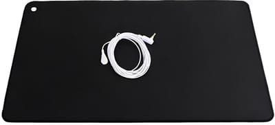 Antistatische aardingsmat - Gronddraad polymeer pad - Yoga meditatie - Antislip oppervlak - 23.6 x 38 cm - Zwart