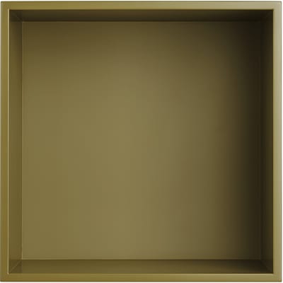Muuto Mini Stacked 2.0 met achterwand - medium - brown green