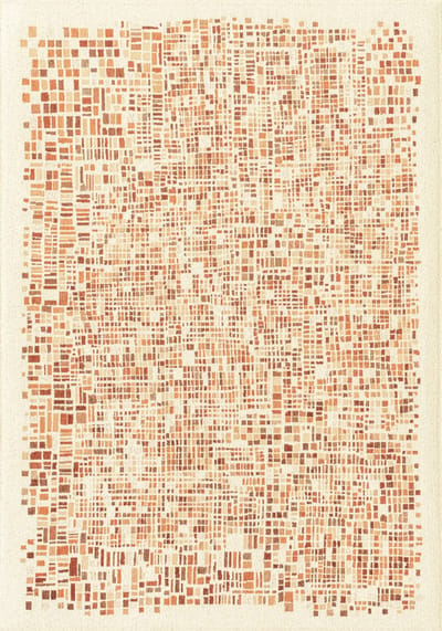 Wasbaar Binnen & Buiten Vloerkleed - 140 x 200 cm - Louis De Poortere Cubik Pumpkin - Laagpolig Tapijt - Gerecycled PET - Made in Belgium - Circulair