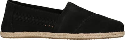 Toms Classic Woven Panel Espadrille Dames 10009750 Black Nubuck Maat 36