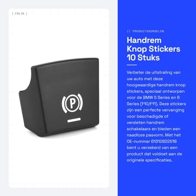 Dailygoods - Handrem Knop Stickers - 10 Stuks - Handrem Schakelaar Deksel - Hoogwaardige materialen - Perfecte pasvorm - Auto accessoires - Geschikt v...