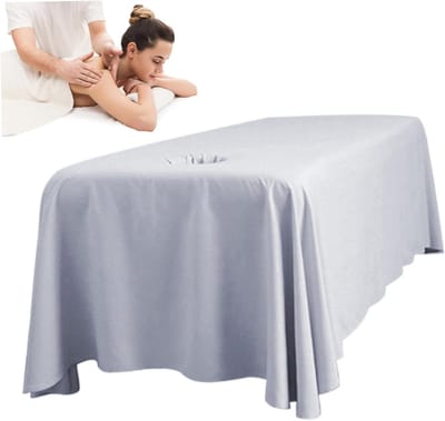 Massage Tafelkleed met Gezichtsuitsparing - Zacht en Wasbaar Salon Beddengoed
