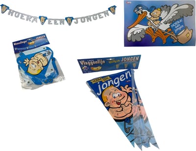 Jongens Geboorte Versiering Pakket - It's a Boy - Hoera een Jongen