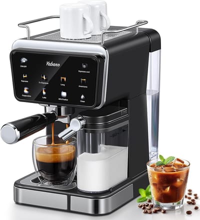 Volautomatische Espressomachine met 20 Bar Pomp en Geïntegreerde Melkopschuimer - 6 Dranken