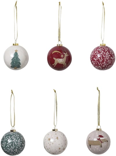 Vertbaudet Set van 6 3D-kerstballen