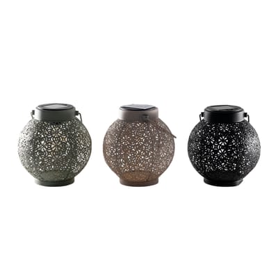 Lantaarn bloem bol 14,8cmx15,2cm solar 3 assorti