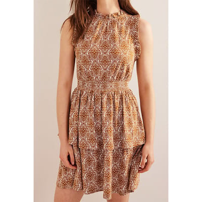 Boden Ruffle Jersey Mini Dress Pumpkin, Vine Terrace Größe: 14R | Minikleider Outlet | Damen | Orange