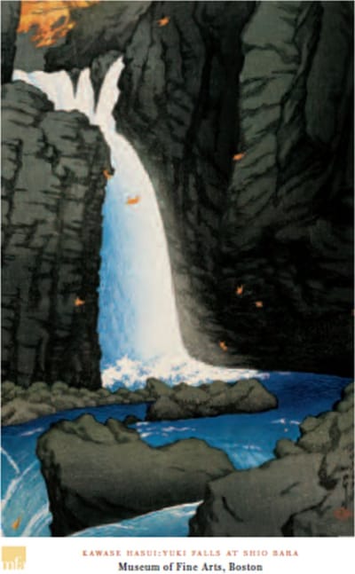 Kawase Hasui - Yuki Falls at Shio Bara - Kunstposter - Boston Museum of Fine Arts - 60x80 cm