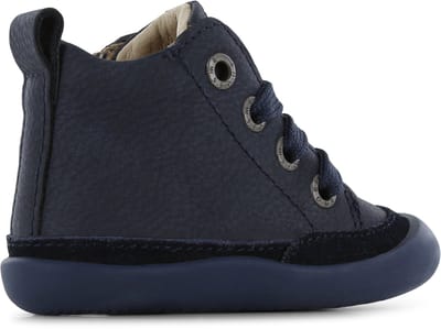 Shoesme Donkerblauwe Bootie - Veterschoen Kind - Jongens - Dark Blue - Leer;Microleer - Maat 21