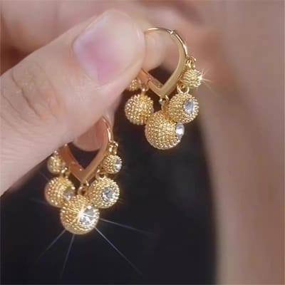 Schattige Vrouwelijke Groene Witte Zirkonia Steen Ronde Hoepel Oorbellen Mode Goudkleur Bruiloft Sieraden Voor Vrouwen gray