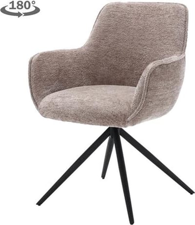 Tower living Fondo swivel armchair - fabric Mona 120 Taupe