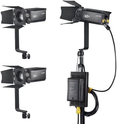 Godox S60Bi-D 3-Licht S60Bi Kit met accessoires – Set met 3 LED lampen