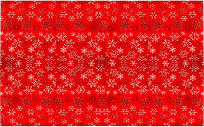 Springos Tafelkleed -Kerst - Sneeuwvlokken- Rood - Polyester - 140 x 220 CM
