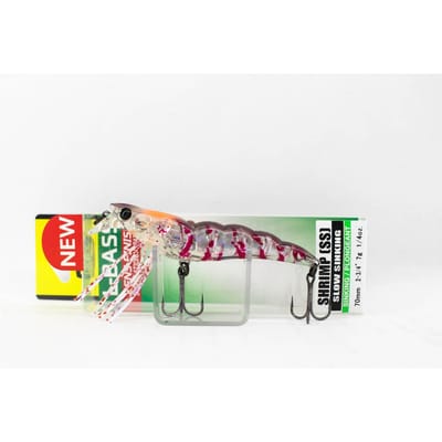 Yo Zuri Duel L Bass Shrimp 70SS Zinkend kunstaas F1221-SEB (8671) beige