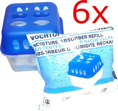 6X vochtopnemer met 12 x 400gr zakjes