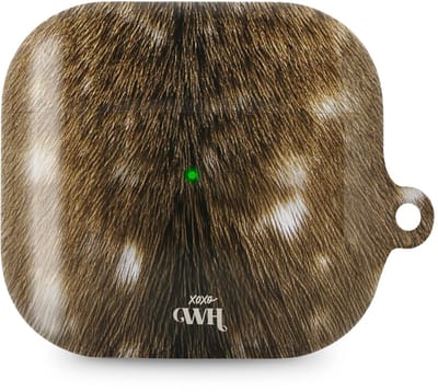 xoxo Wildhearts hoesje geschikt voor AirPods 3 - Bambi Bliss - Ook als telefoonhoesje verkrijgbaar - schokbestendige case - koptelefoonhoes - Hoesje met dierenprint - Hert - Bruin