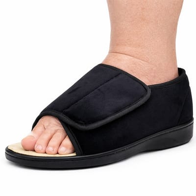 Larouco Verbandschoenen - Open Teen - Verbandsloffen - Verbandpantoffel - Voor Dames & Heren Zwart - Maat 35