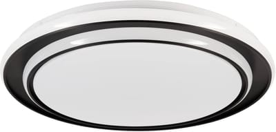 EGLO Moschetta Plafondlamp - Ø 49 cm - Zwart/Wit - Instelbaar wit licht (warm, neutraal en daglicht)