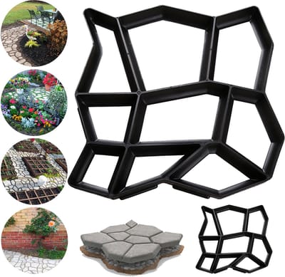 2pcs Beton tuinpad mal kunststof – Geschikt voor tuin, oprit en terras, slijtvast en corrosiebestendig