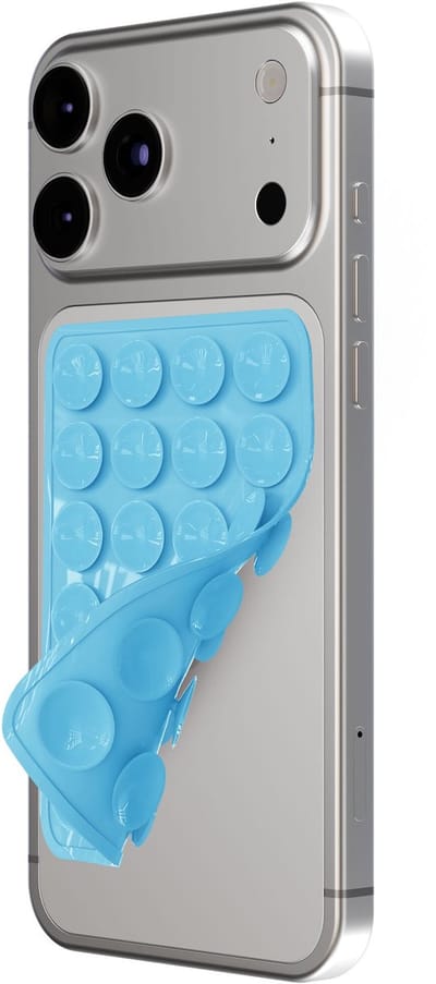 Casimoda® - Zuignap voor Telefoon - Universele telefoon patch - Blauw - Zuignap Hoesje - Plakt Op Alle Gladde Oppervlaktes
