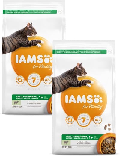 Iams Cat Adult - Kattenvoer - 2 x Lam 3 kg
